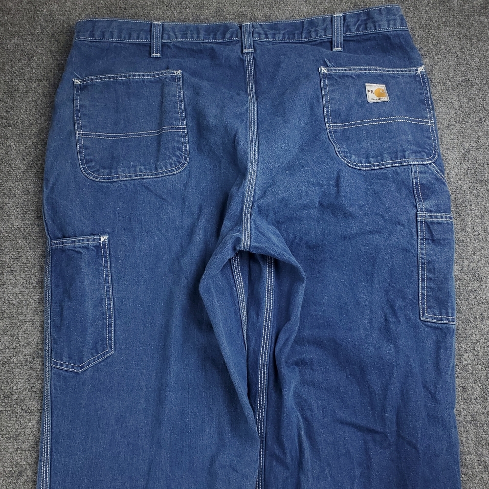 Carhartt FR Carpenter Jeans Mens 42x30 Flame Resistant Denim Workwear 290-83 - Picture 11 of 14